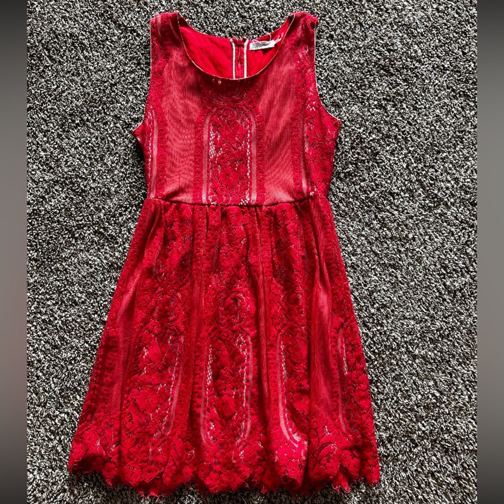 Red Lace Blu Pepper Dress